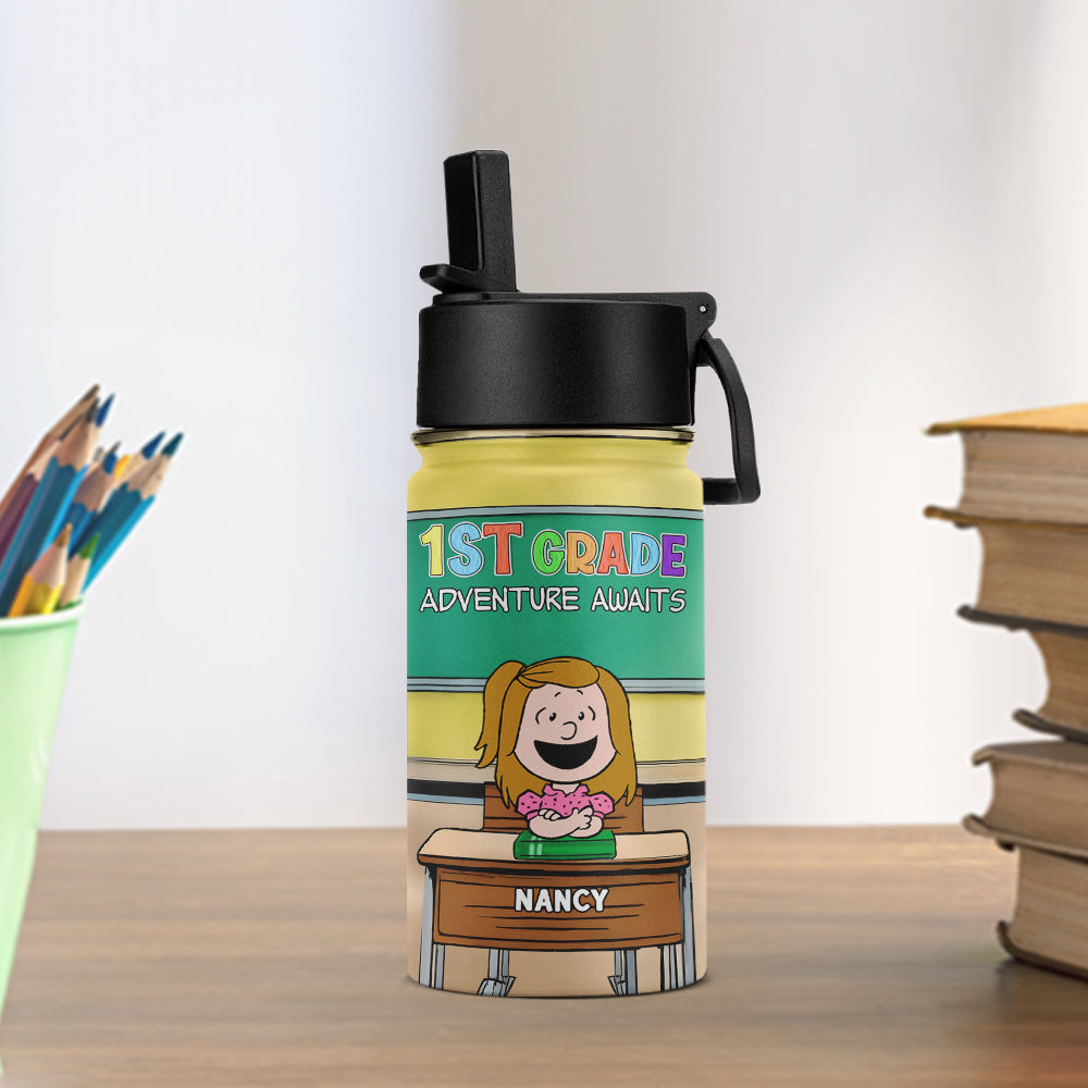 Personalized 1st Grade Adventure Awaits Water Bottle