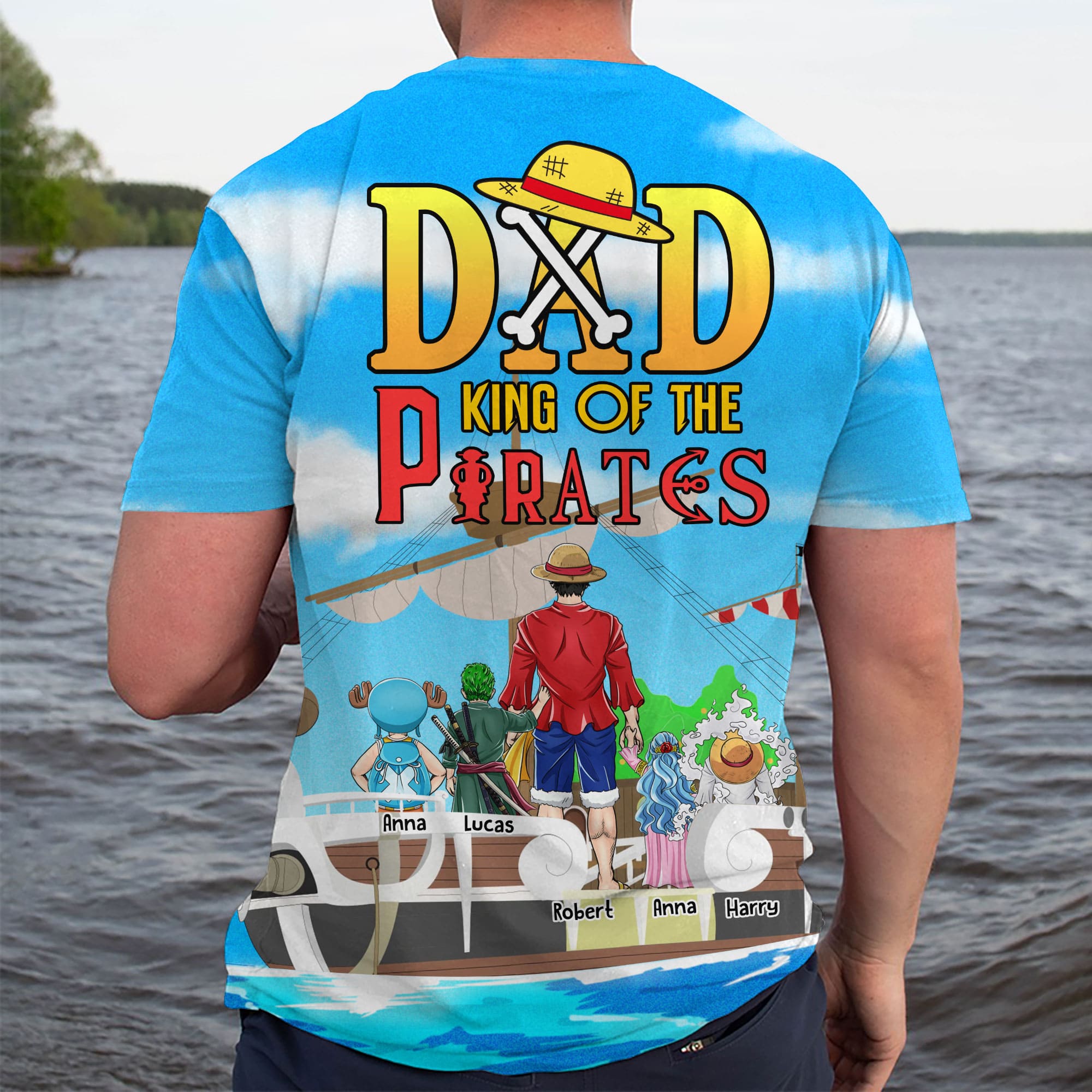 Personalized Pirate Dad Shirt – Custom Father's Day Gift