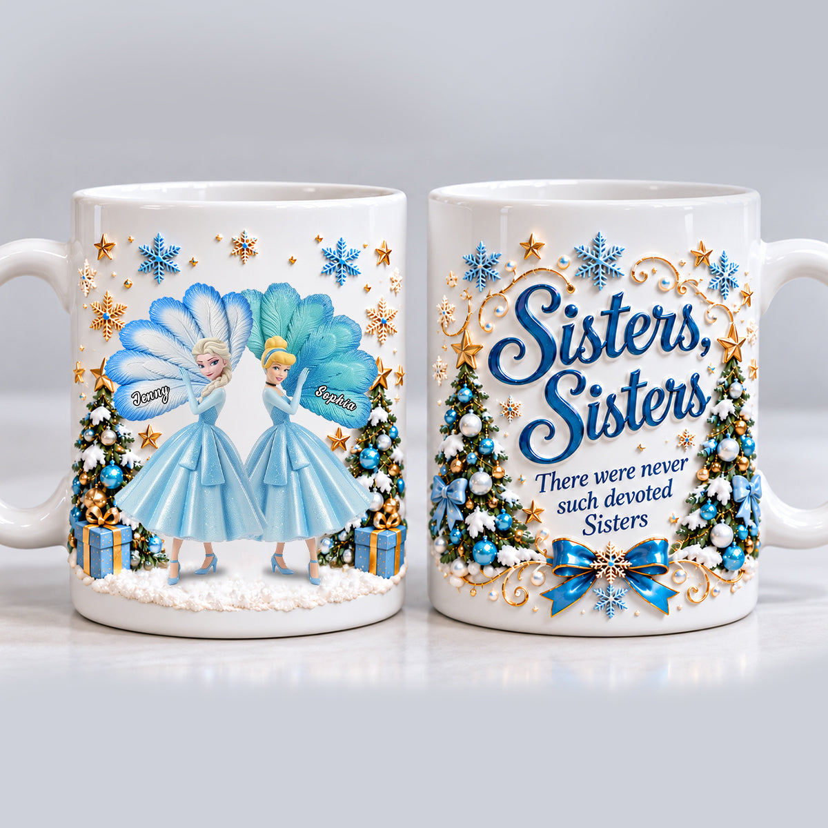 Sisters, Sisters - Personalized Coffee Mug for Best Friends and Sisters
