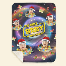 Load image into Gallery viewer, Personalized Galaxy Baby Fleece Blanket Blanket PopCulturePrints

