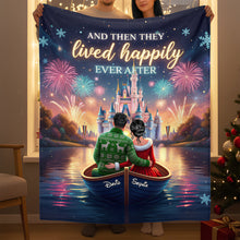 Load image into Gallery viewer, And Then They Lived Happily Ever After Blanket - Personalized Gifts for Couples Blanket PopCulturePrints
