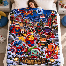 Load image into Gallery viewer, Magical Christmas Adventure Blanket - Personalized Gifts For Christmas 01ttta131026 Blanket PopCulturePrints
