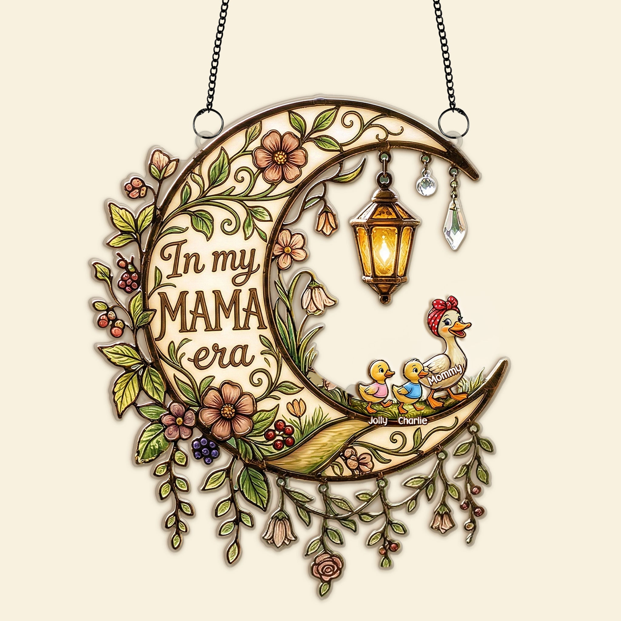 "In My Mama Era" - Personalized Suncatcher Ornament, A Perfect Gift for Moms and Grandmas Ornament PopCulturePrints