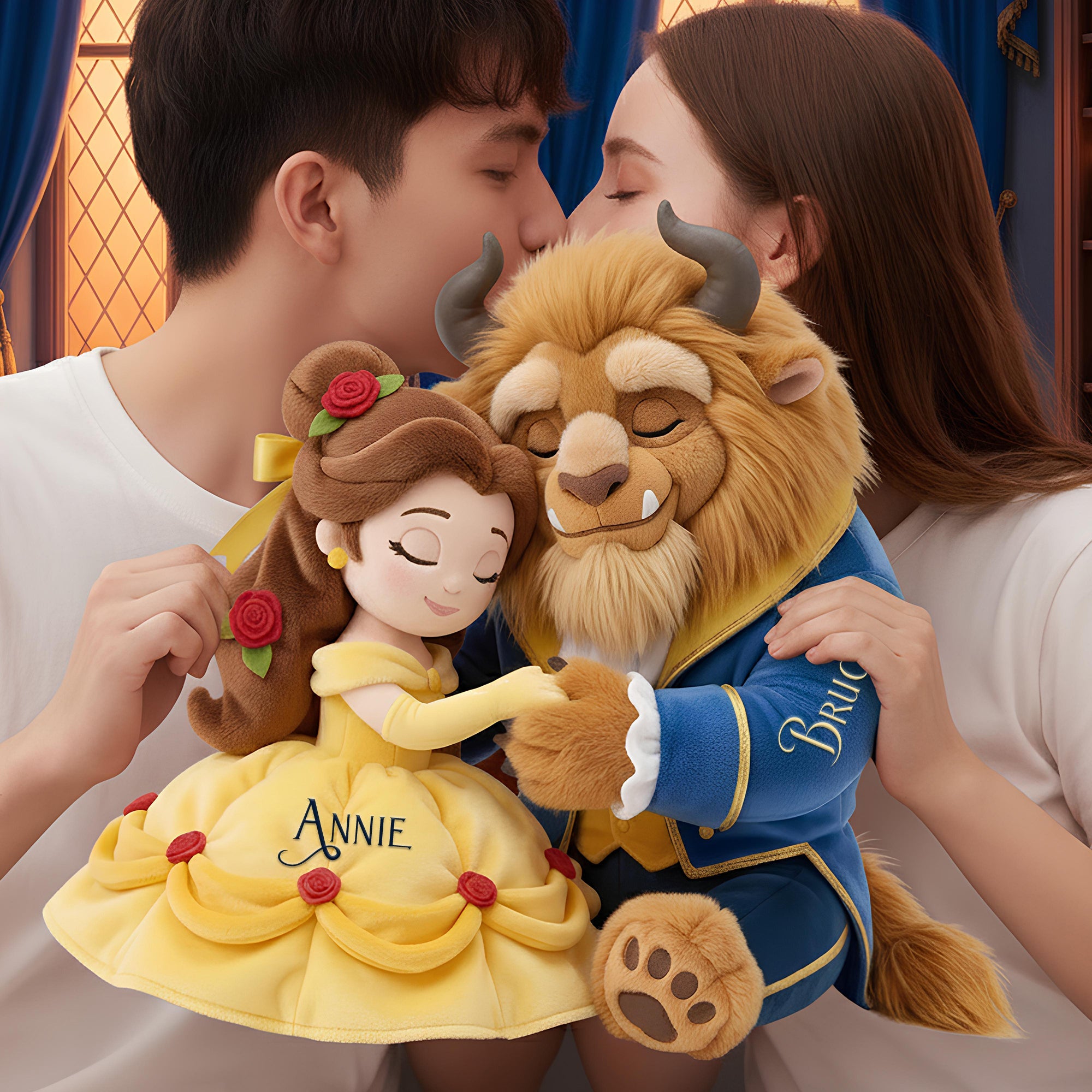 "Celebrate True Love" - Enchanted Couples Pillow - Personalized Gift for Couples Pillow PopCulturePrints