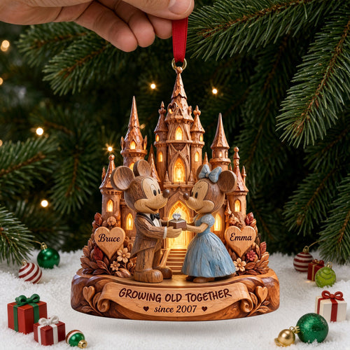 Forever By Your Side – Personalized Christmas Ornament for Couples Ornament PopCulturePrints