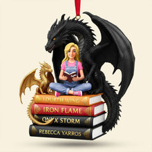 Load image into Gallery viewer, &quot;Celebrate the Magic of Reading&quot; - Personalized Book Lovers Christmas Ornament - Perfect Gift for Bookworms, Readers, and Fantasy Lovers Ornament PopCulturePrints
