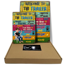 Load image into Gallery viewer, Welcome to the Patio - Personalized Grilling Sign for Couples Metal Sign PopCulturePrints
