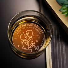 Load image into Gallery viewer, Personalized Engraved Whiskey Glass for Couples - Unique Romantic Gift Whiskey Glass PopCulturePrints
