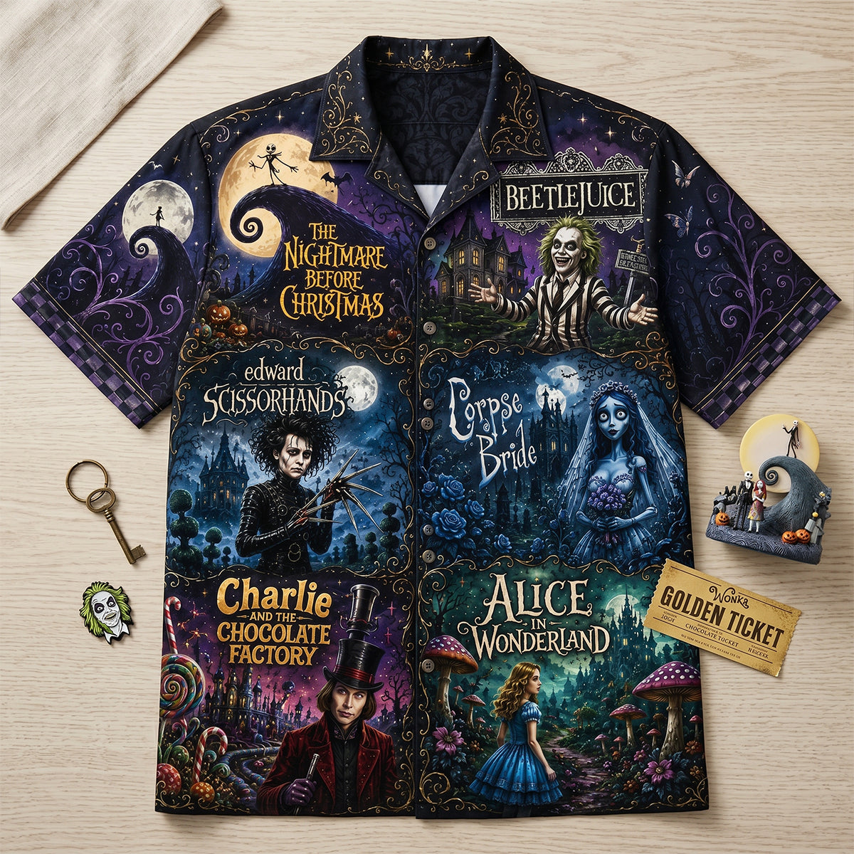 Quote: 'Embrace the Spooktacular Spirit!' - Unique Hawaiian Shirt, Personalized Anniversary Gift for Pop Culture Enthusiasts Hawaiian Shirts PopCulturePrints