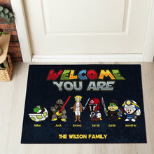 Load image into Gallery viewer, Welcome You Are - Personalized Family Movie Game Doormat Doormat PopCulturePrints
