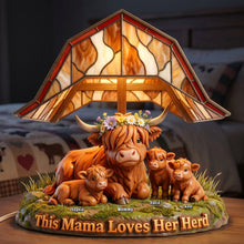 Load image into Gallery viewer, "This Mama Loves Her Herd" - Personalized Acrylic Light Box - Gift for Mom, Grandma, and Special Women Light Box PopCulturePrints

