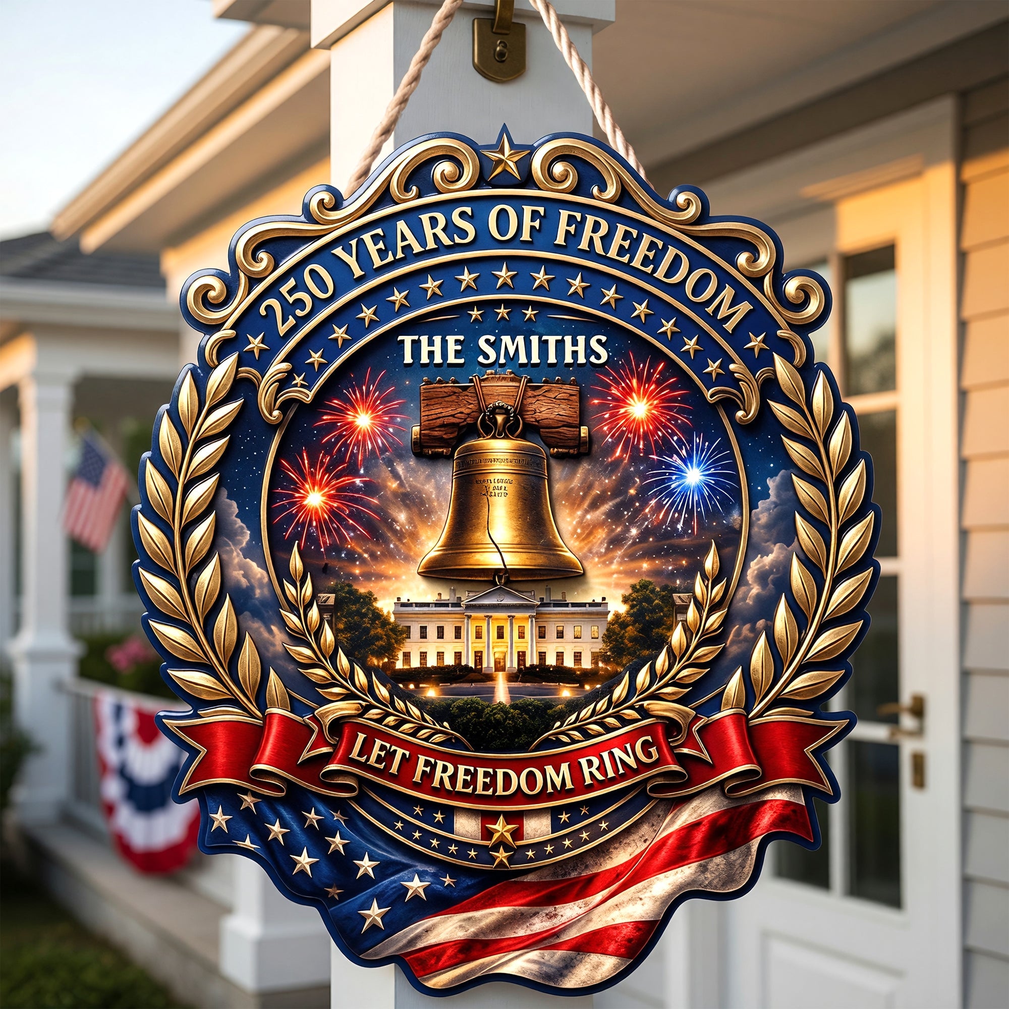 250 Years Of Freedom - Personalized Acrylic Sign for Family Acrylic Sign PopCulturePrints