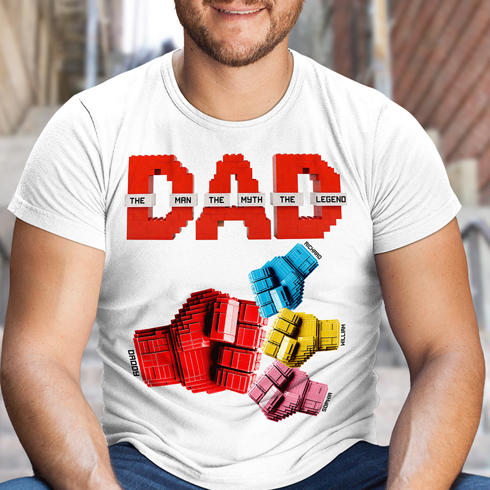 "The Man, The Myth, The Legend" - Powerful Punch Dad Shirt - Personalized Gifts for Dad & Grandpa Shirts PopCulturePrints