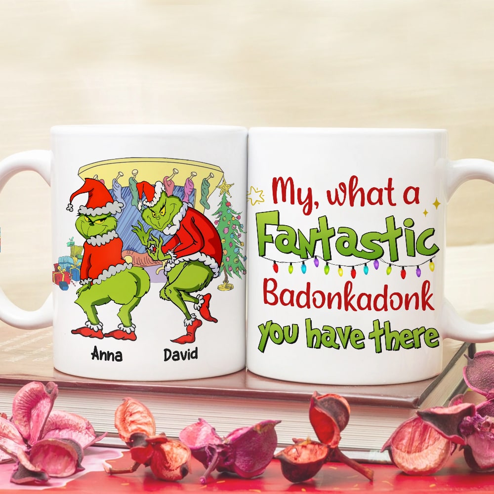 Cheeky Christmas Couple Coffee Mug - Personalized Fun Gift