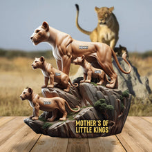 Load image into Gallery viewer, Mother&#39;s Day Lion Mom and Kids Plaque - Personalized Gift for Moms and Grandmas Shaped Plaques PopCulturePrints
