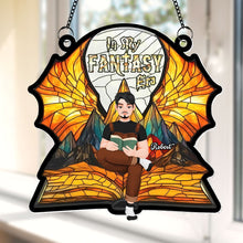 Load image into Gallery viewer, Personalized Fantasy Book Lover Suncatcher Ornament Ornament PopCulturePrints
