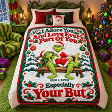 Load image into Gallery viewer, I Adore You and Love Every Part Of You - Funny Mischief Couples Blanket - Personalized Christmas Gift Blanket PopCulturePrints
