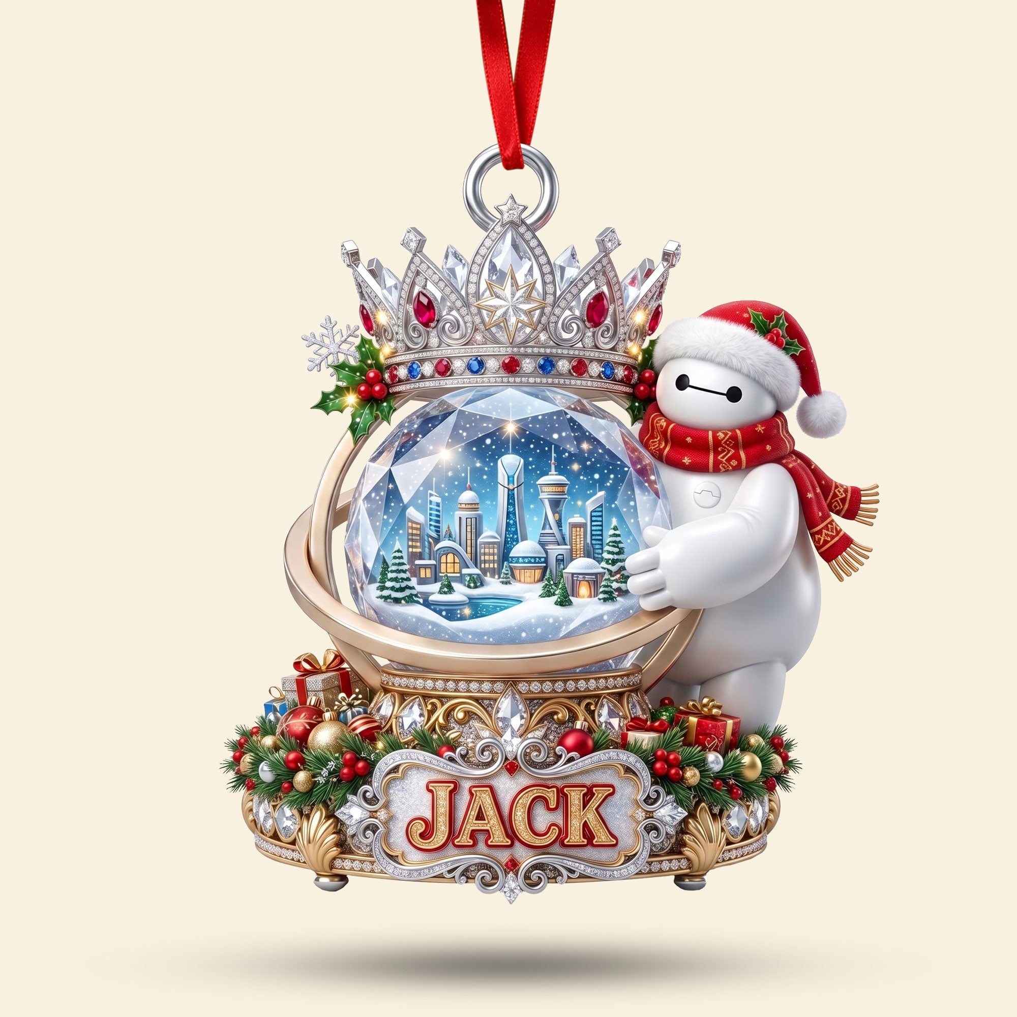 “Bring Home the Holiday Cheer!” - Lovely Merry Inflatable Robot Acrylic Ornament - Custom Christmas Gift for Family & Friends