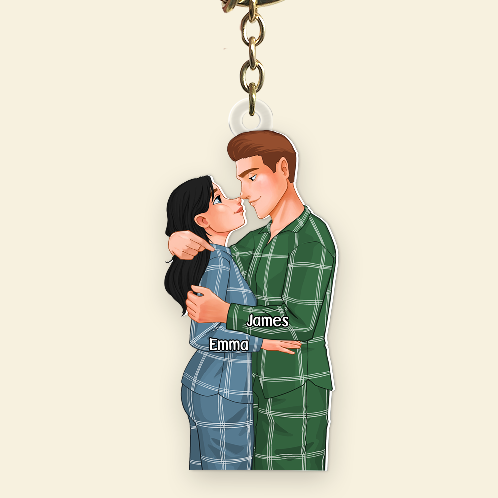 Personalized Romantic Couple Keychain - Customizable Gift for Loved Ones Keychains PopCulturePrints