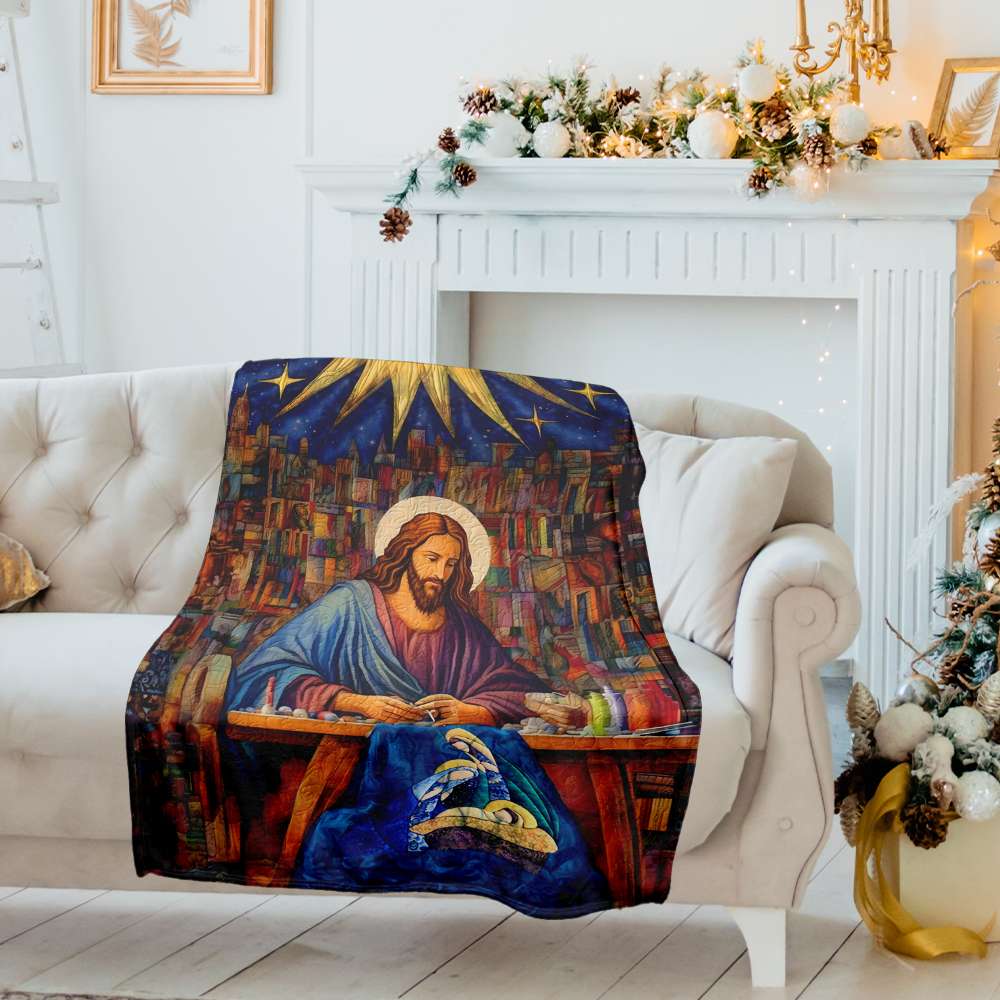 Christian Quilting Blanket - Jesus Christ Design, Perfect Gift for Quilters