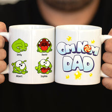 Load image into Gallery viewer, Personalized Om Nom Dad Coffee Mug - Perfect Father&#39;s Day Gift Coffee Mug PopCulturePrints
