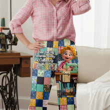 Load image into Gallery viewer, I Sew But My Favourite Hobby Is Collecting Fabric - Personalized Sewing Girl Pajama Pants Pajama Pant PopCulturePrints
