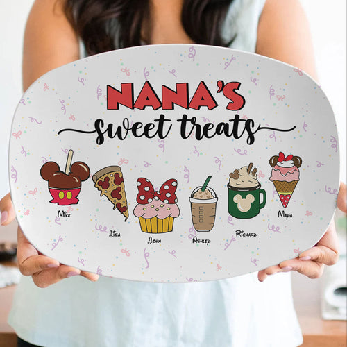 Personalized Family Cartoon Snack Plate - Sweet Treats Edition Resin Plate PopCulturePrints