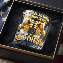 Load image into Gallery viewer, No Bullet, No Shell, No Demon in Hell - Personalized Brother Military Round Glass Glass PopCulturePrints
