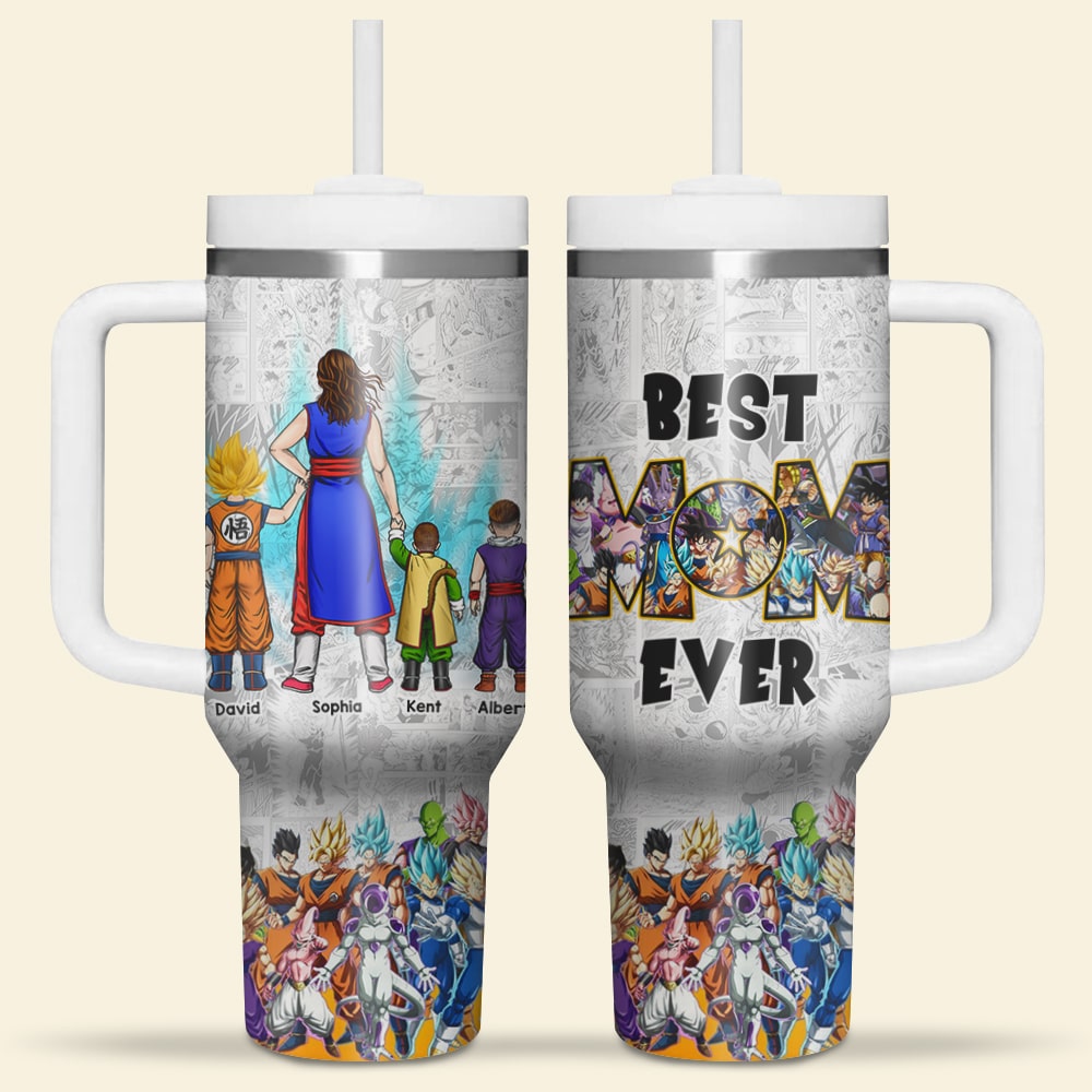 Personalized Anime Inspired Tumbler - Best Mom Ever Gift Tumbler Cup PopCulturePrints