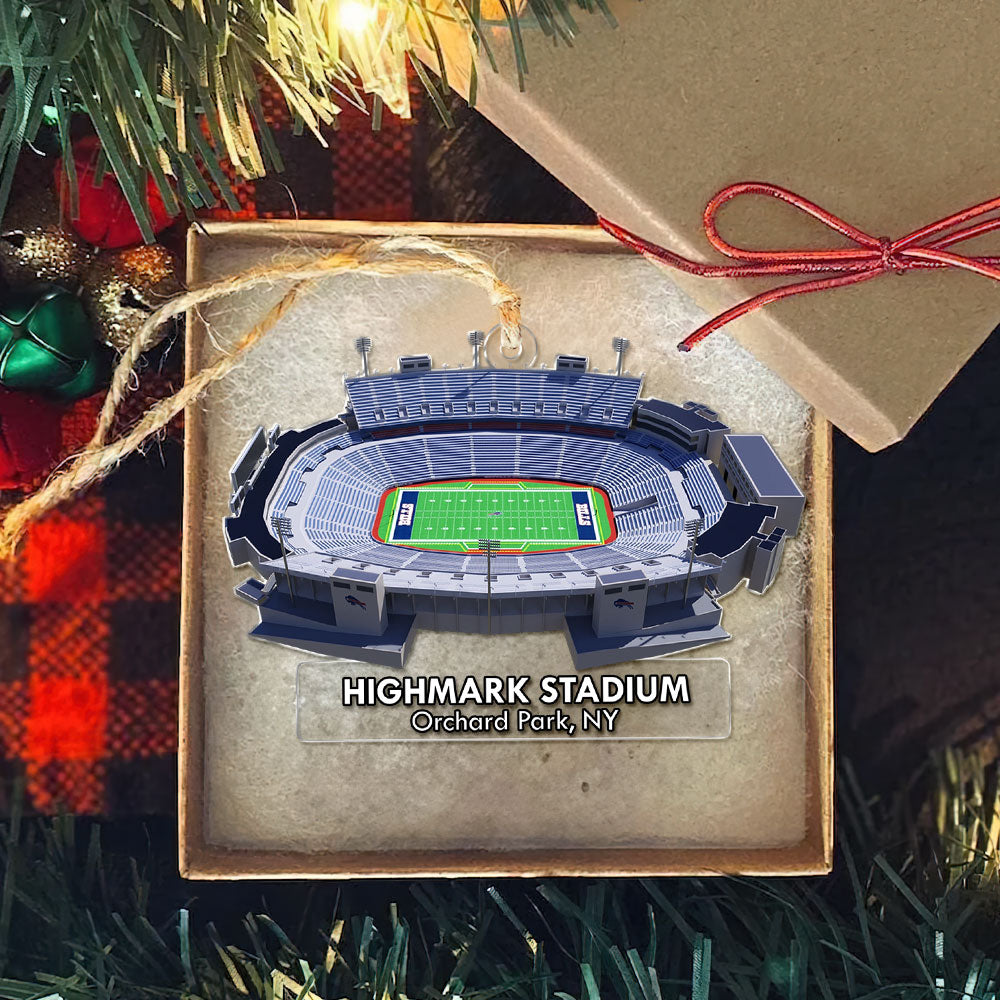 Customizable American Football Stadium Ornament | Highmark Stadium Decoration Ornament PopCulturePrints
