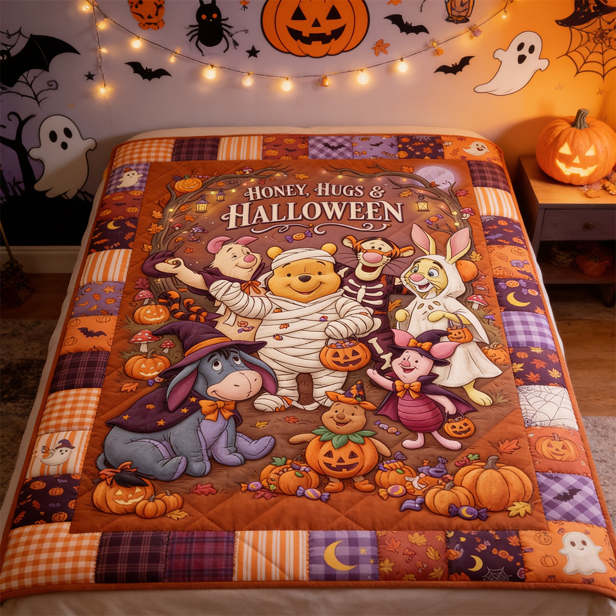 “Sweeten Your Halloween” - Personalized Honey, Hugs & Halloween Blanket - Custom Gift for Kids & Adults