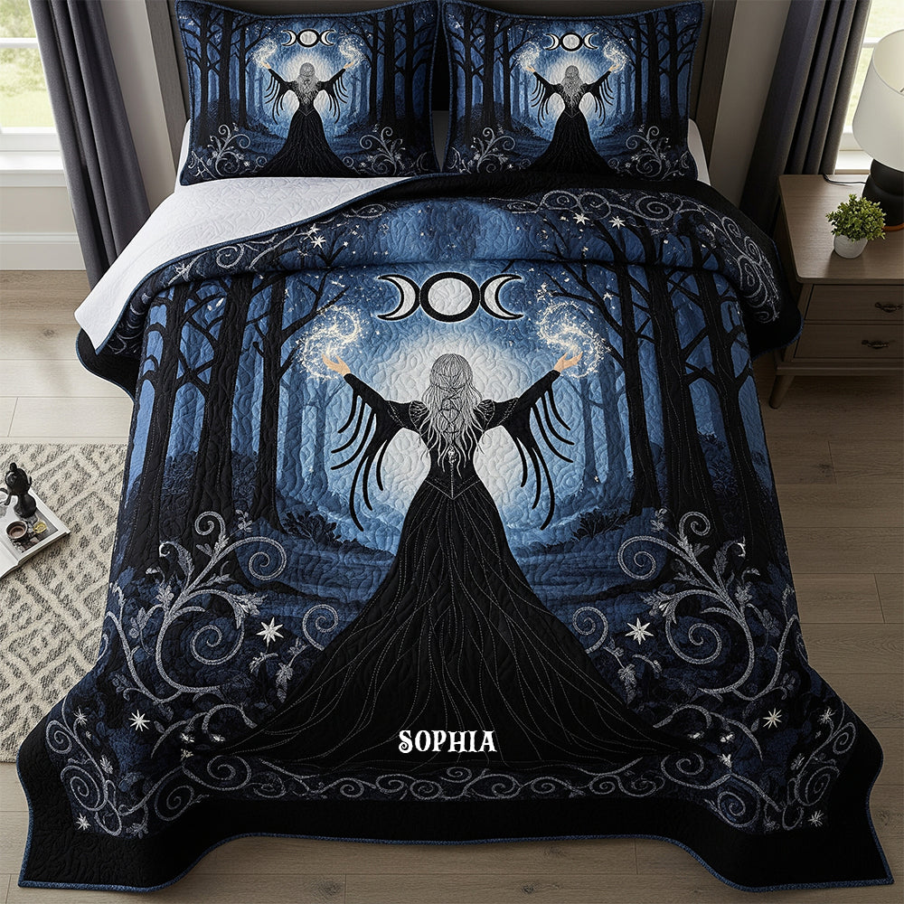 Embrace the Mystical: Custom Mystic Witchcraft Quilt Bed Set - Perfect Gift for Wicca Enthusiasts, Spiritual Seekers, and Unique Souls Blanket PopCulturePrints