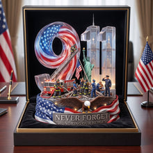 Load image into Gallery viewer, Never Forget: Honoring Our Heroes - Custom 9.11 Plaque Gift Shaped Plaques PopCulturePrints
