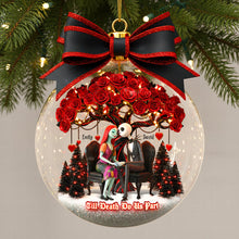 Load image into Gallery viewer, “Till Death Do Us Part” – Personalized Christmas Ornament for Couples Ornament PopCulturePrints
