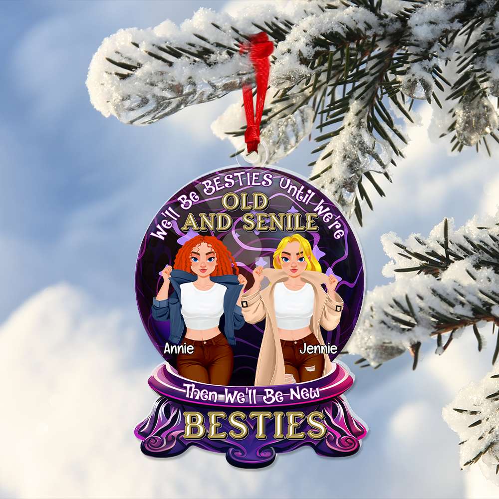 Personalized Best Friends Acrylic Ornament - Old and Senile Design Ornament PopCulturePrints