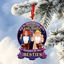 Load image into Gallery viewer, Personalized Best Friends Acrylic Ornament - Old and Senile Design Ornament PopCulturePrints
