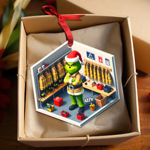 Load image into Gallery viewer, Custom Firefighter Christmas Ornament - Grinch Inspired Ornament PopCulturePrints
