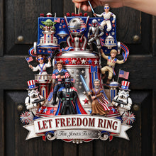 Load image into Gallery viewer, "Let Freedom Ring" - Personalized Acrylic Sign for Patriots - Perfect Custom Gift for Family &amp; Friends Acrylic Sign PopCulturePrints
