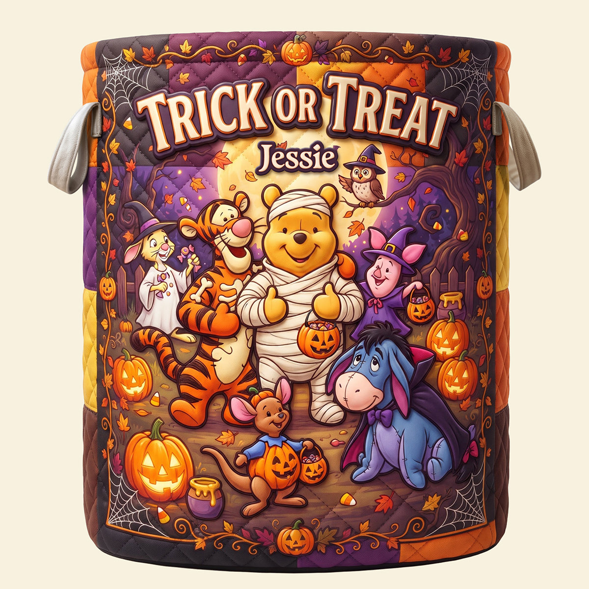 Whimsical Woodland Friend Laundry Basket - Personalized Gift For Halloween 04TYTA050826 Laundry Basket PopCulturePrints