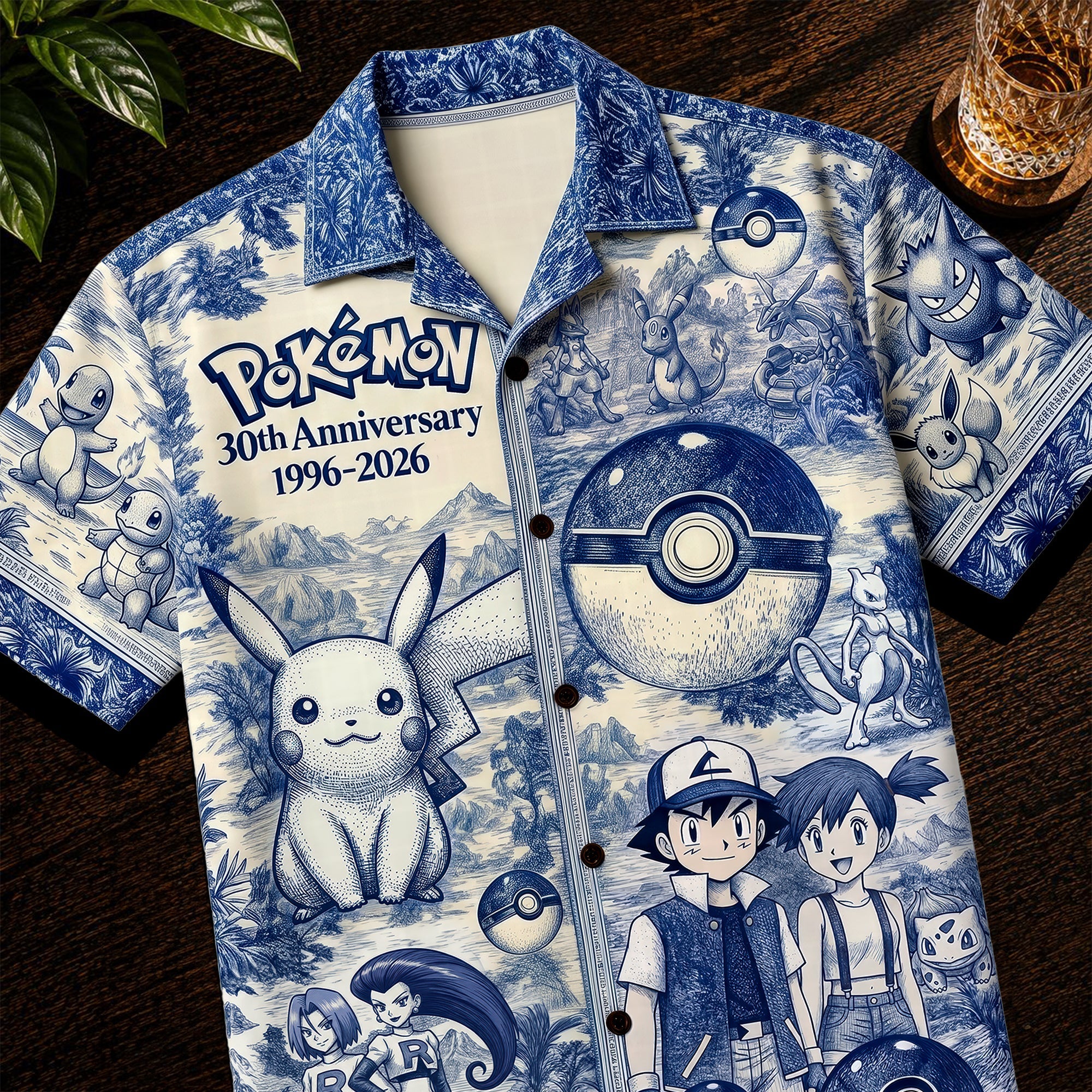 Lovely Characters Celebrate 30th Anniversary Toile De Jouy Hawaiian Shirt - Personalized Gifts 01huqn180626 Hawaiian Shirts PopCulturePrints