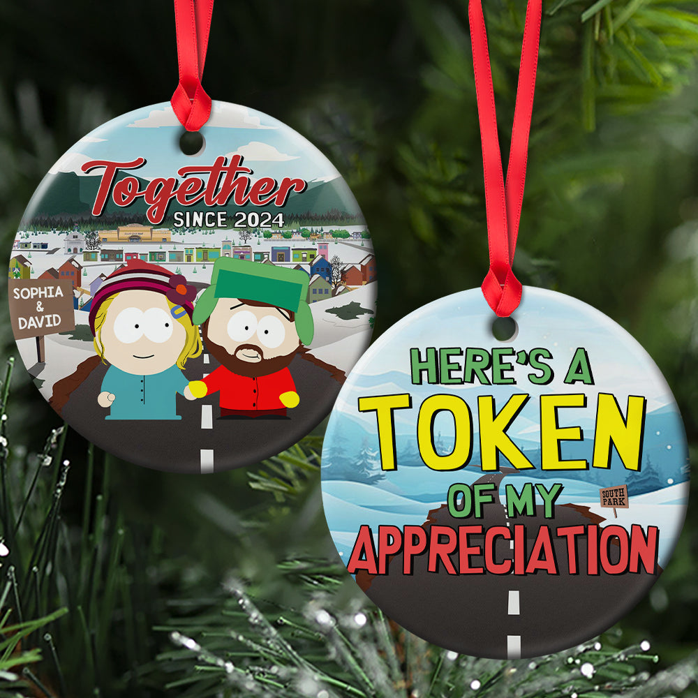 Custom Couple Christmas Ornament - Token of Appreciation