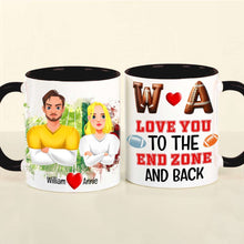Load image into Gallery viewer, Personalized Football Couple Mug - Custom Love Gift for Valentine&#39;s Day Gifts Coffee Mug PopCulturePrints
