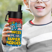 Load image into Gallery viewer, Personalized Superhero Kid Tumbler - Not All Boys Are Princes Kid Tumbler PopCulturePrints
