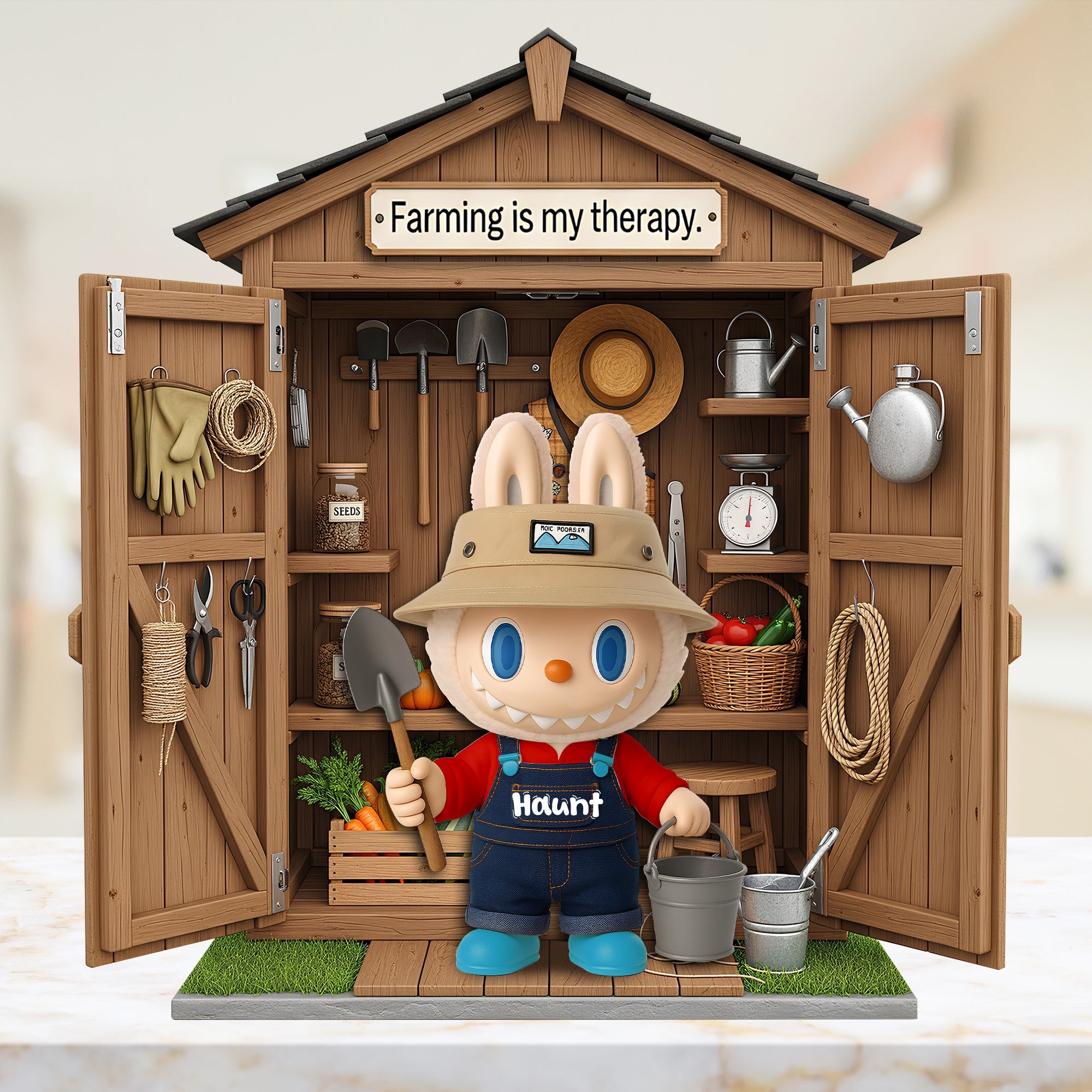 Farming is My Therapy - Personalized Cute Farmer Plaque for Farm Lovers Shaped Plaques PopCulturePrints