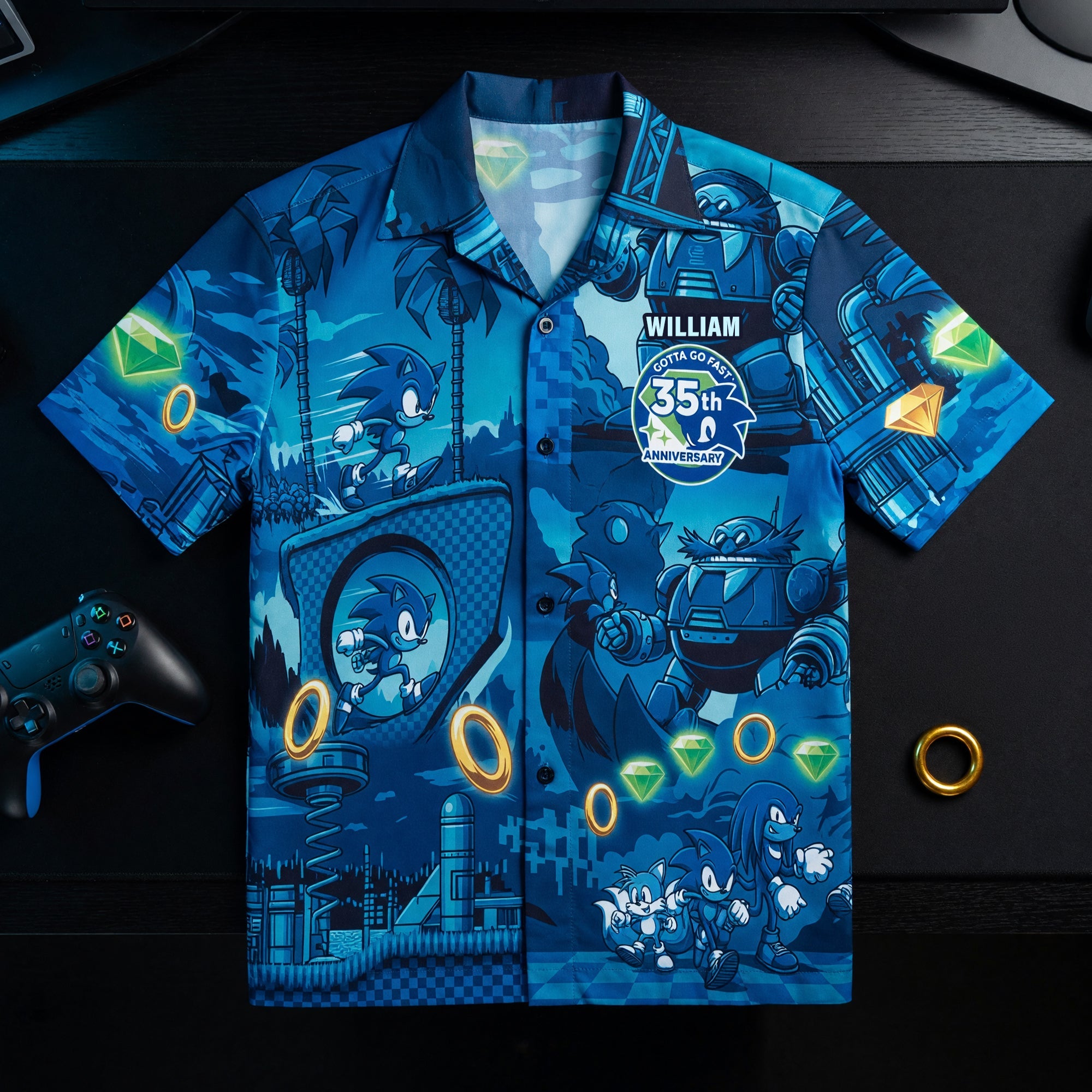 “Gotta Go Fast!” - Fast Journey Hawaiian Shirt - Personalized Gift for Sonic Fans Hawaiian Shirts PopCulturePrints