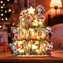 Load image into Gallery viewer, "Best Dad Ever" - Little Christmas Misfits Acrylic Light Box - Personalized Gift for Parents
