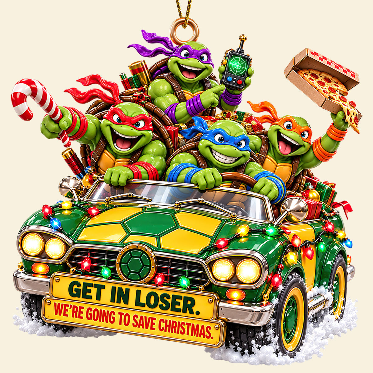 Get in Loser! Save Christmas Ornament - Personalized Gift for Holiday Cheer