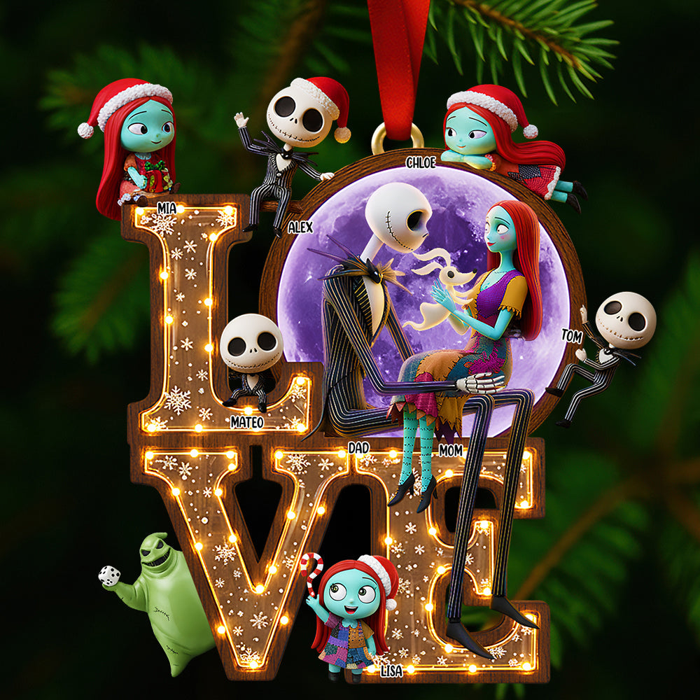 “Celebrate Love & Family” - Personalized Christmas Ornament for Family Ornament PopCulturePrints
