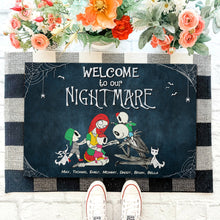 Load image into Gallery viewer, Welcome to Our Nightmare Personalized Family Doormat Doormat PopCulturePrints
