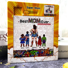 Load image into Gallery viewer, &quot;You&#39;re Our Superhero - Best Mom Ever&quot; - Personalized Sliding Puzzle - Gift for Mom, Grandma, and More Sliding Puzzle PopCulturePrints
